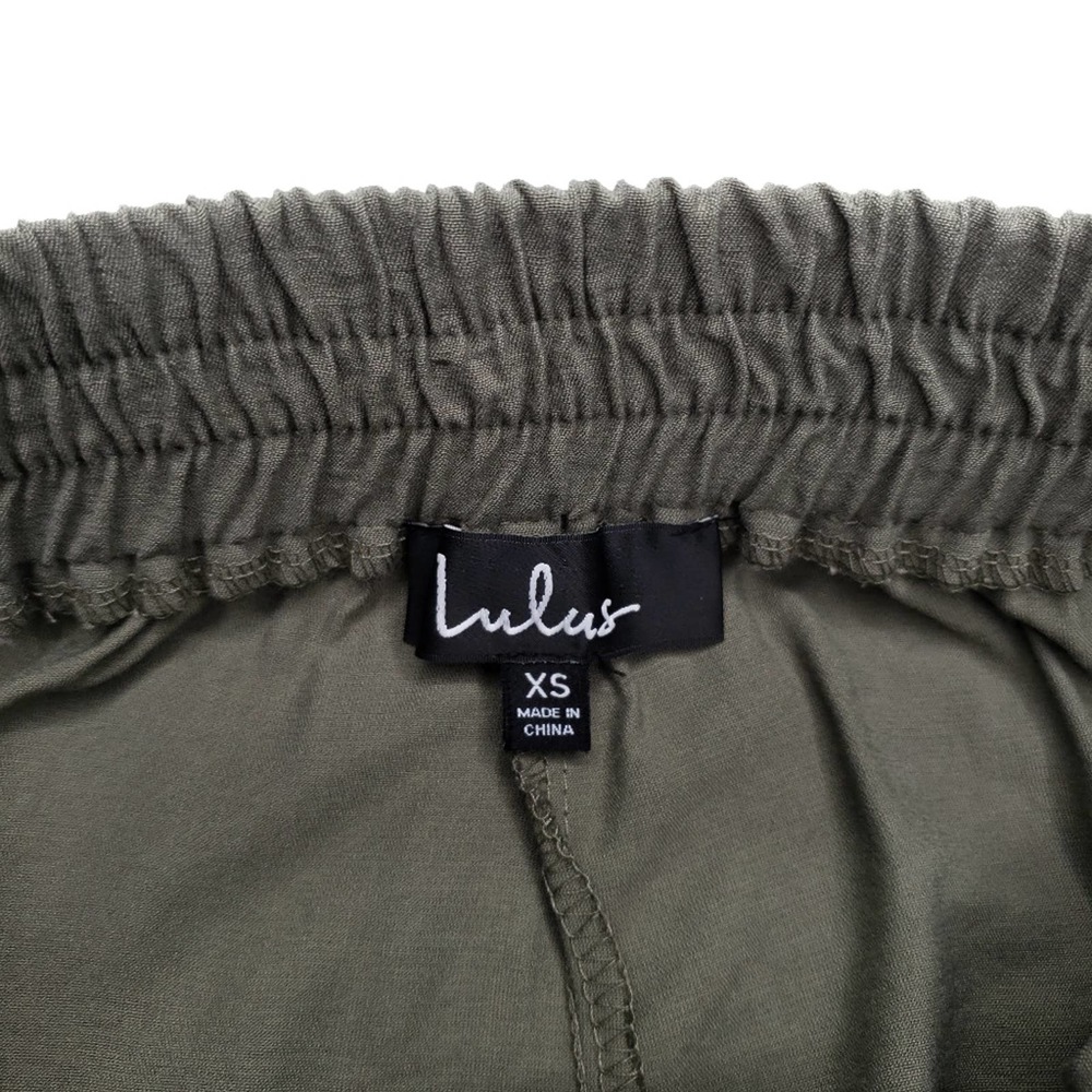 Lulus The Bottom Line Olive Green Cargo Joggers - Picture 7 of 9